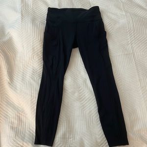 Black Luluemon Fast and Free Leggings